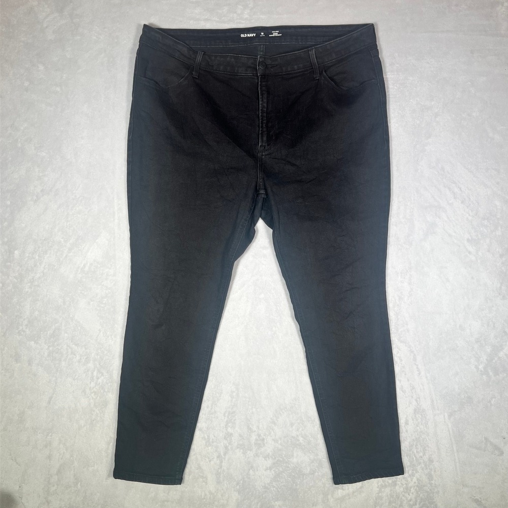 Old Navy Jeans Womens 18 Black Wow Super-Skinny High-Rise Petite Stretch Denim